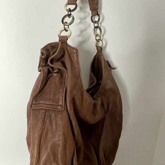 Adrienne Vittadini shoulder purse brown soft leather - Picture 9 of 11